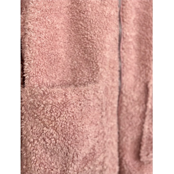 Steve Madden Sherpa Teddy Faux Fur Coat Jacket, Pink - Size M - Picture 8 of 8